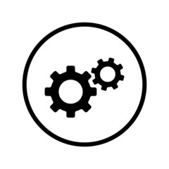 cogwheel gear setting icon vector
