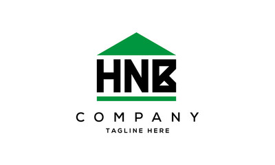 Fototapeta premium HNB three letter house for real estate logo design