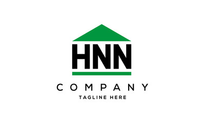 HNN three letter house for real estate logo design