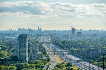 City view in summer time