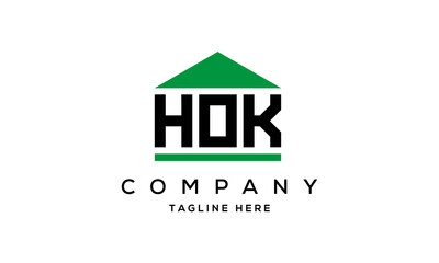 HOK three letter house for real estate logo design