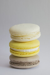 Sweet macarons isolated on white background
