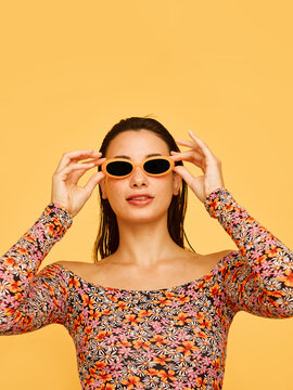 yellow 70s style potrait