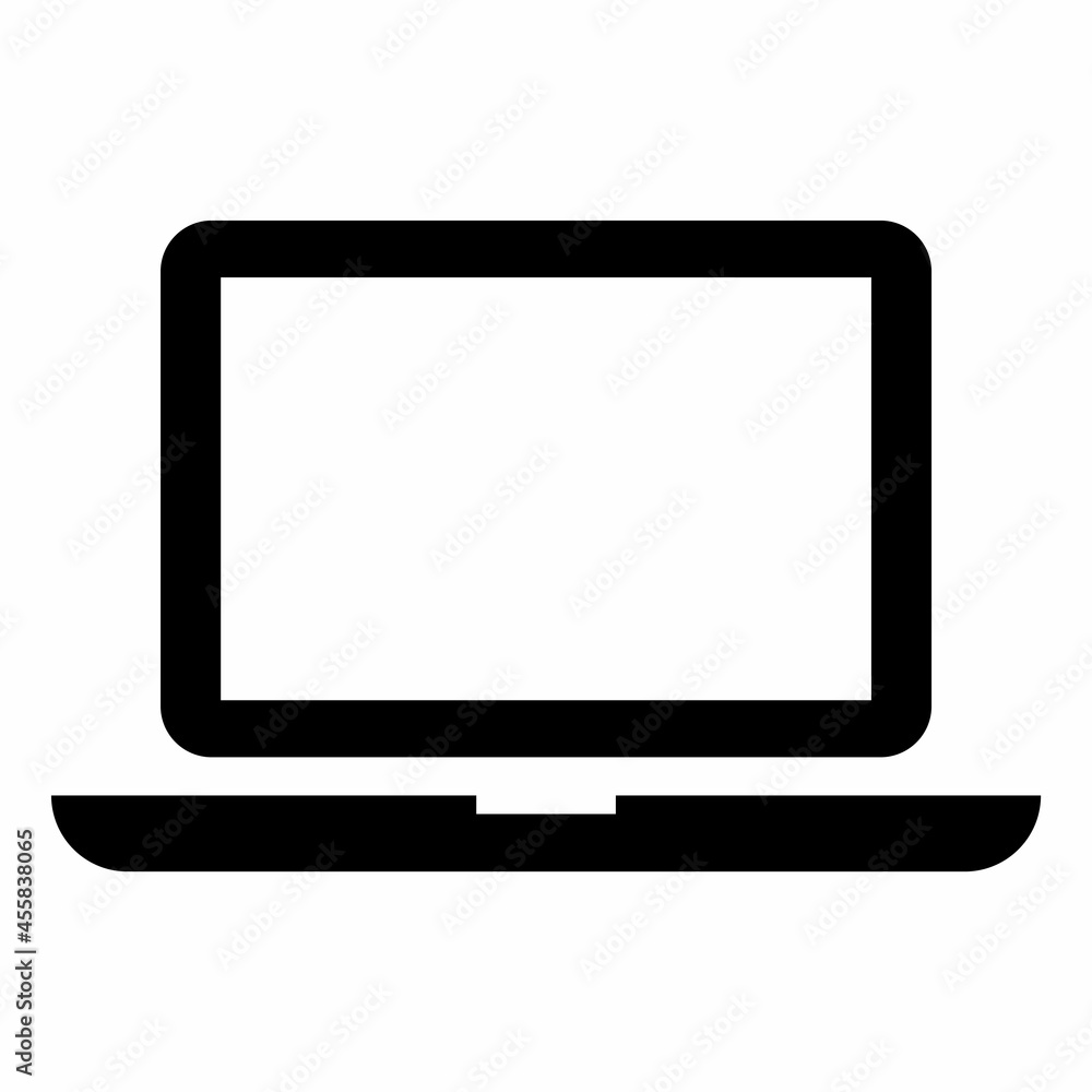 Poster notebook with white screen icon. computer technology. smart device. business concept. vector illustr