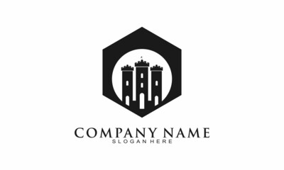 Castle simple vector logo