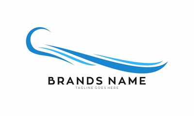 Sea wave illustration vector logo