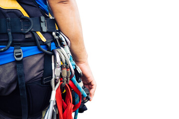 Fototapeta na wymiar Equipment that should be carried on high climbs