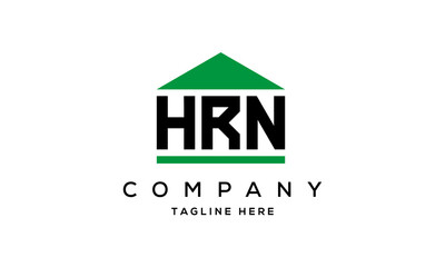 HRN three letter house for real estate logo design