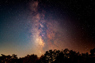 Fototapeta na wymiar Milky Way in end of Summer