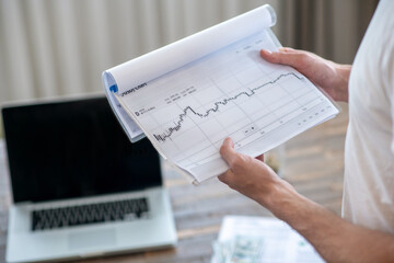 Close up picture of a paper with a diagram