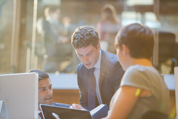 Business people working in office