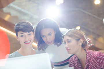 Businesswomen working at computer in office