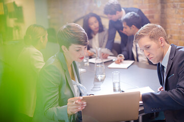 Business people talking in conference room meeting