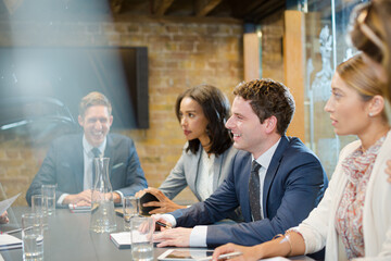 Business people talking in conference room