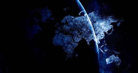 Global technologies concept. Elements of the image furnished by NASA