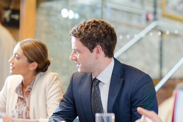 Business people talking in conference room