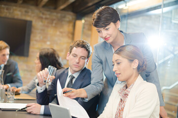 Business people talking in conference room