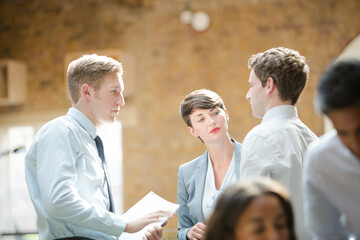 Business people talking in conference room