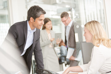 Business people talking in office