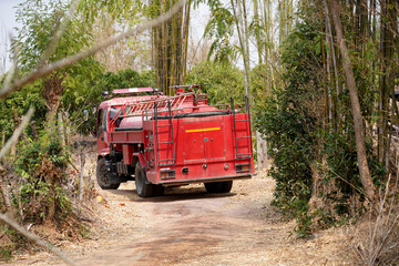 fire truck for wildfire in thailand