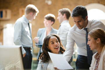 Fototapeta premium Business people talking in conference room