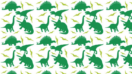 Green dinosaur silhouette, wrapping paper.