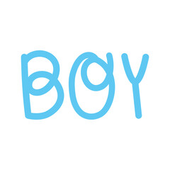 boy lettering illustration