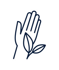 Fototapeta premium hand with plant