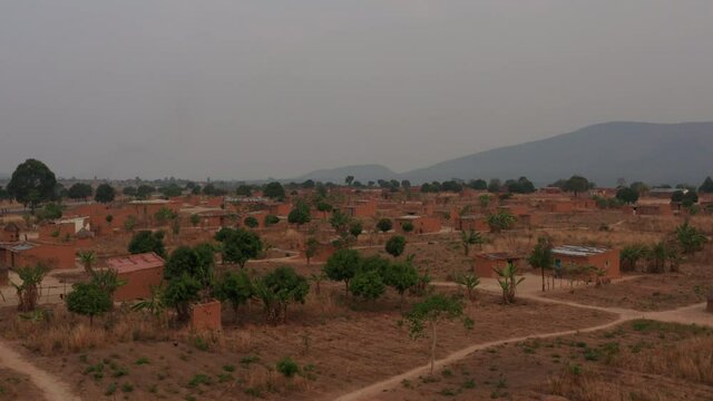 traveling front in a small African village, Angola