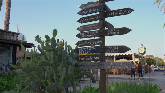 Directional signage in San Juan Capistrano, California