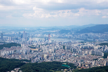 관악산에서 본 서울 전경