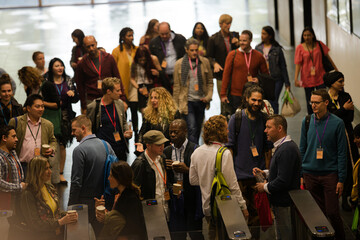 Obraz premium People talking during conference break