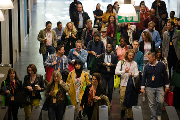 Fototapeta premium Peoplearriving at conference