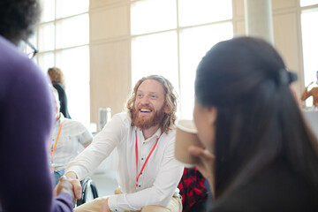 Obraz premium People talking during conference break