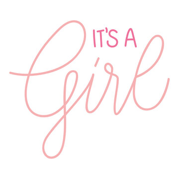 its a girl lettering