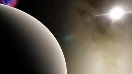 Naklejka premium Abstract planets and space background