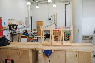 View of carpenter workshop