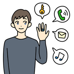 スマートリングを活用する男性