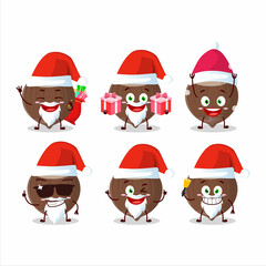 Santa Claus emoticons with hazelnut cartoon character