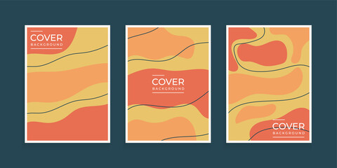 Minimal cover design template. Modern curve abstract geometric  background.