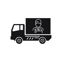 trucks icons symbol vector elements for infographic web