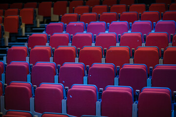 Naklejka premium Empty audience seats in auditorium
