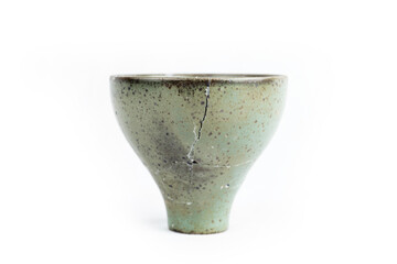 Chinese ceramic basin, broken and reconstructed, Kintsugi