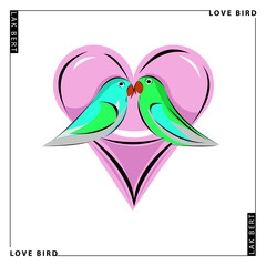 Abstract Color Love Bird Pictures