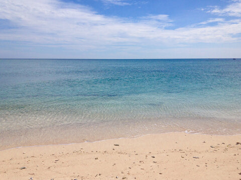White sand beach, Crystal clear water at Kodingareng keke beach, Indonesia