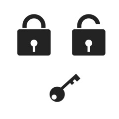 Lock and unlock icon Vector Illustration. Lock and unlock icon design