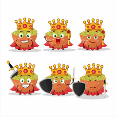 A Charismatic King mung beans cartoon character wearing a gold crown