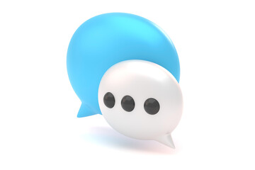 Message bubbles 3D render