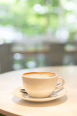 cup of coffee on a table