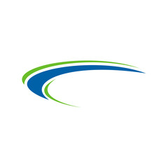Swoosh company logo business vector template illustration.